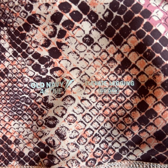 Old Navy Active Elevate 7/8 High Waist Pocket Legging Women’s 2X Reptile Pink - Picture 7 of 8